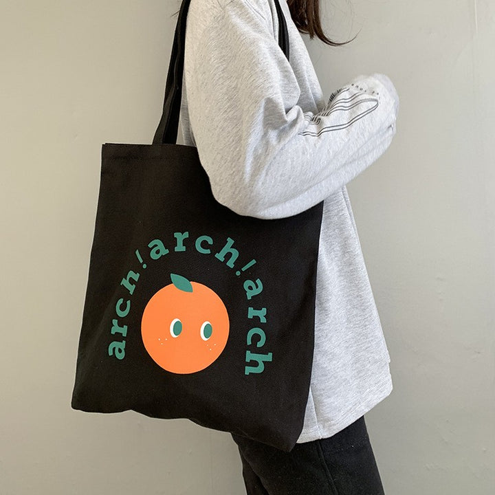 Orange Canvas Tote Bag