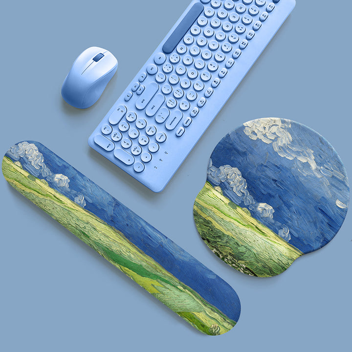 Oil Painting Mousepad Bracer and Keyboard Wrist Rest