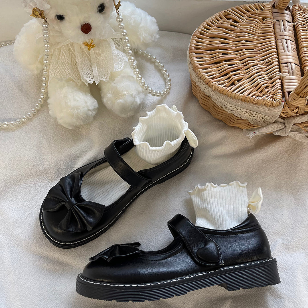 Lolita Front Bow Round Shoes