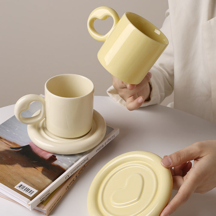 Heart-Shaped Cup and Plate