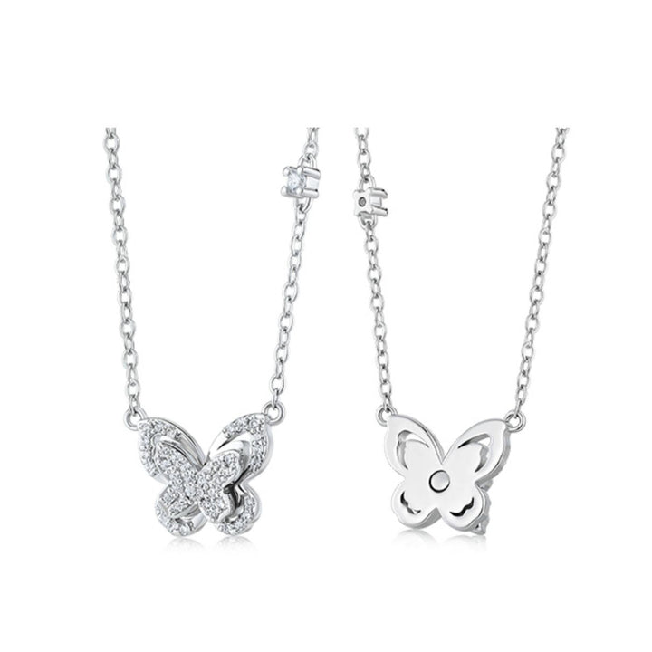 Fairy-like Silver Butterfly Necklace-dolliefae
