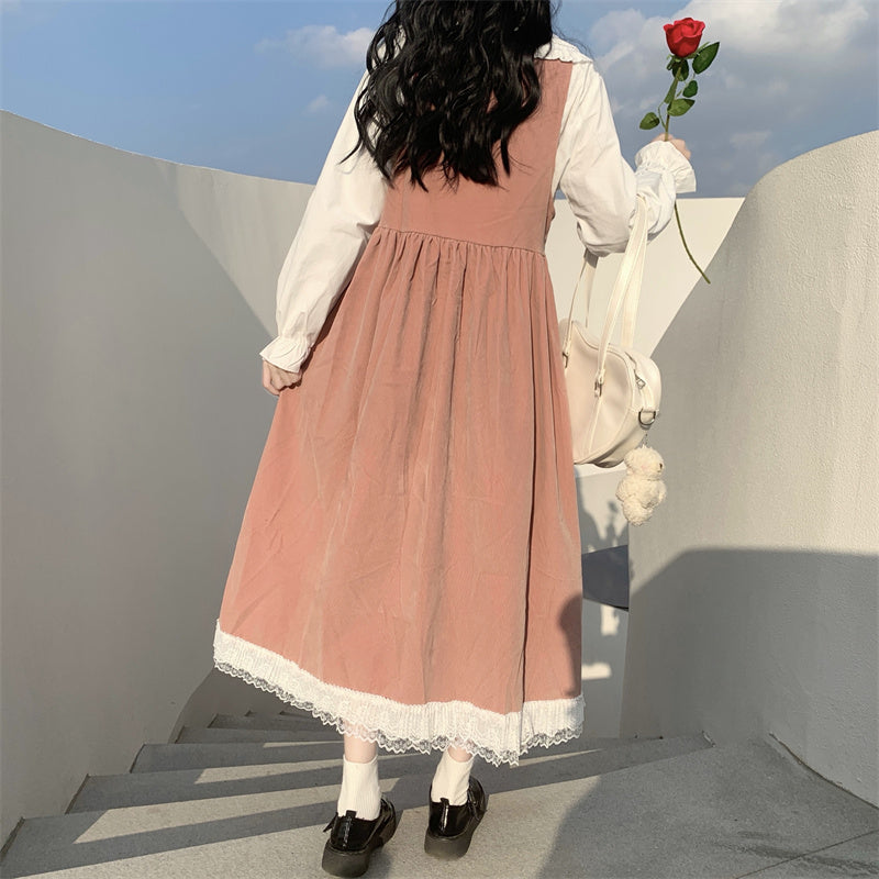 Japanese Vintage Long Sleeve Maxi Dress