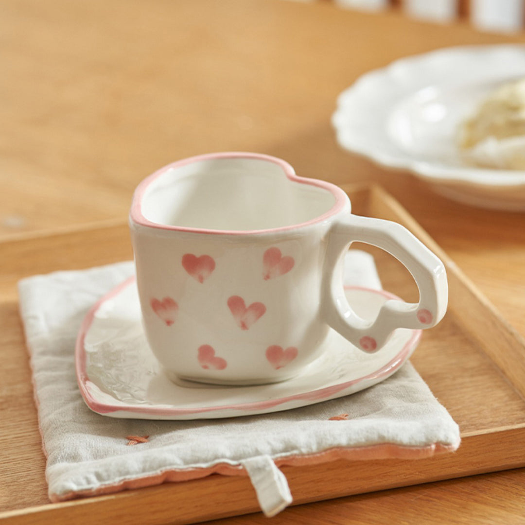 Heart Cup And Saucer