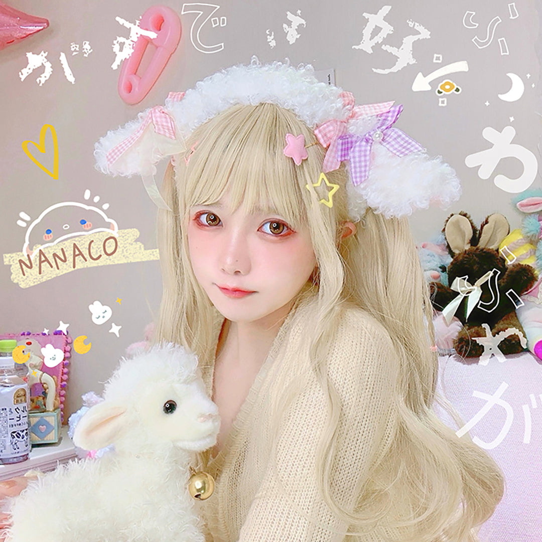 Kawaii Sheep Ears Mini Bow Headband