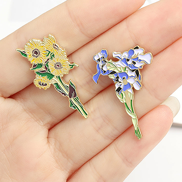 Sunflower Irises Pin