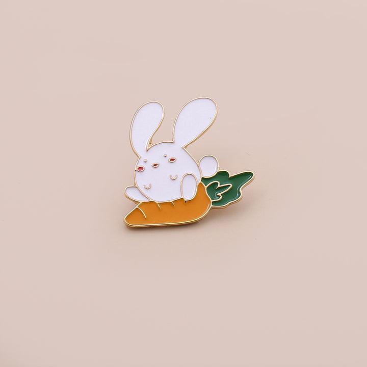 Bunny and Carrots Mini Alloy Pins