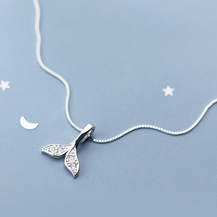 Mermaid Tail Sterling Silver Necklace