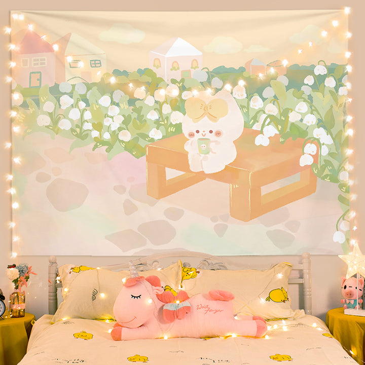 Cartoon Animal Wall Tapestry