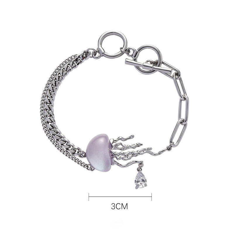 Cute Jellyfish Ring Necklace Bracelet Earring
