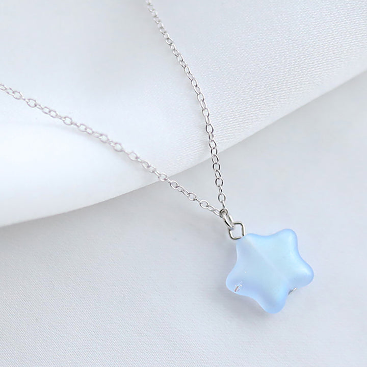 Lovely Star Pendant 925 Sterling Silver Necklace