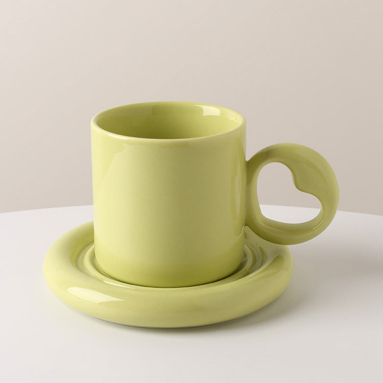 Heart-Shaped Cup and Plate