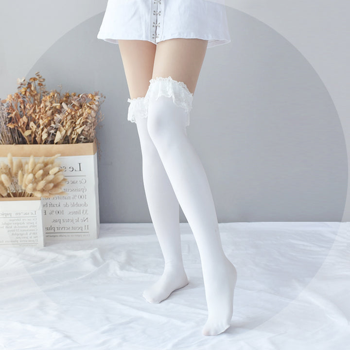 Kawaii Basic Lolita Ruffled Knee Socks