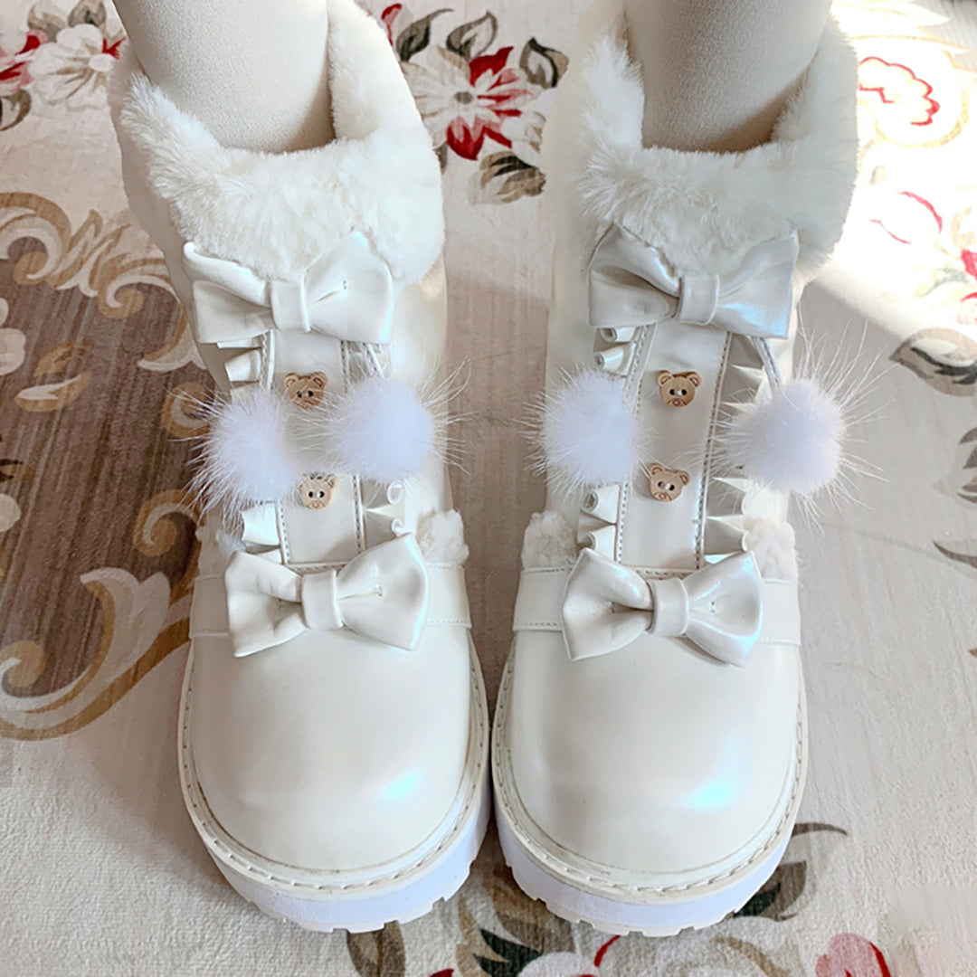 Fuzzy Ball Lolita Snow Boots
