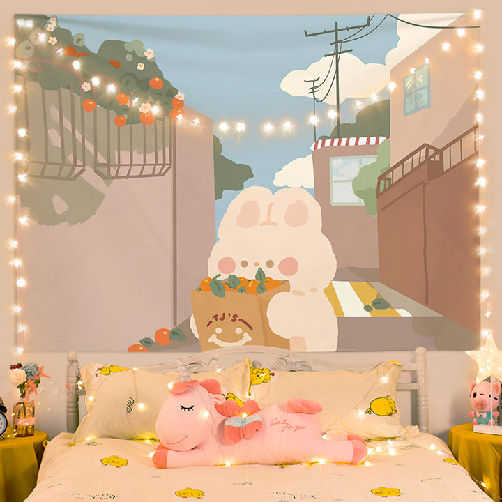 Cartoon Animal Wall Tapestry