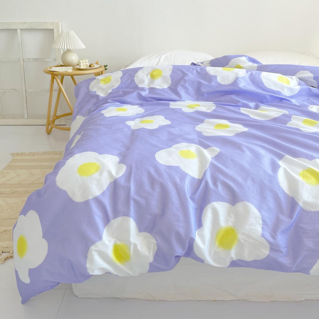 Flowers Lavender Beddings Sheet Set