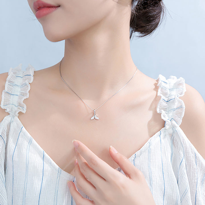 Mermaid Tail Sterling Silver Necklace