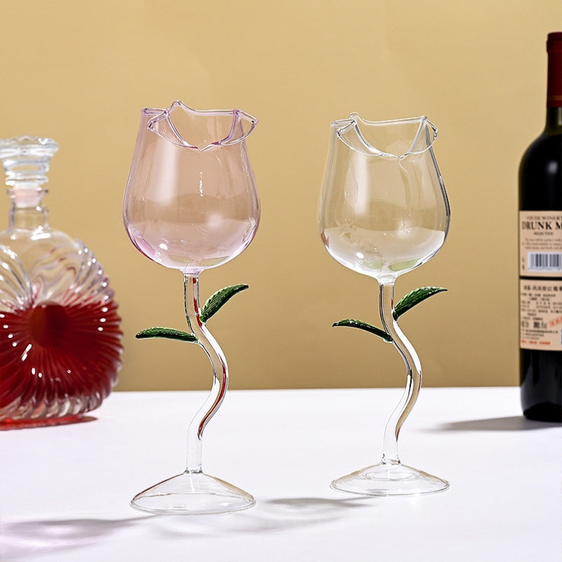 Rose Glass Goblet