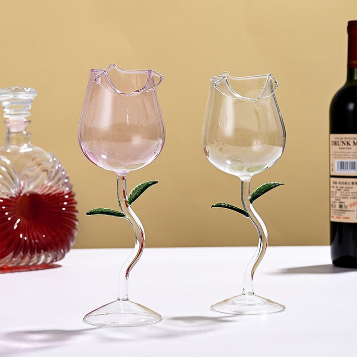 Rose Glass Goblet