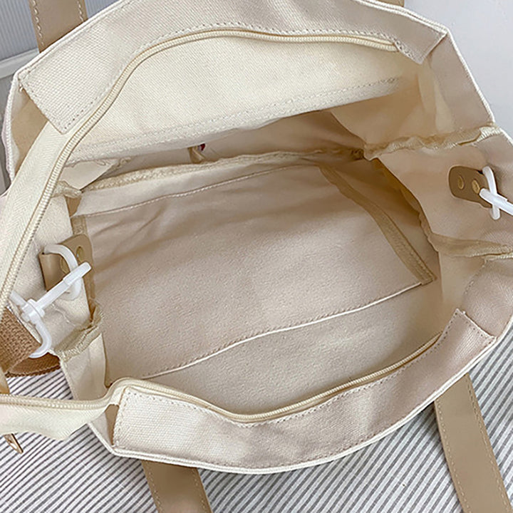 Plaid Convertible Canvas Shoulder Bag