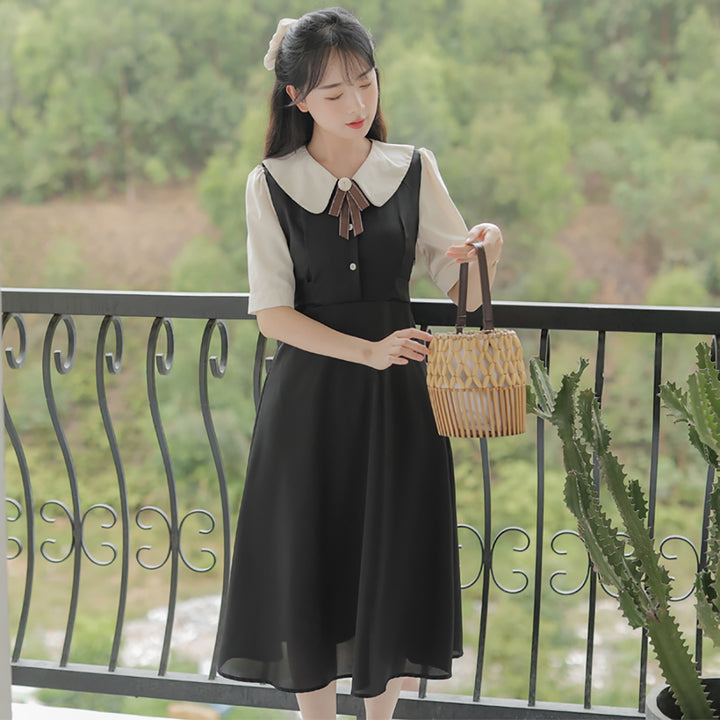 Vintage College Style Doll Collar Dress