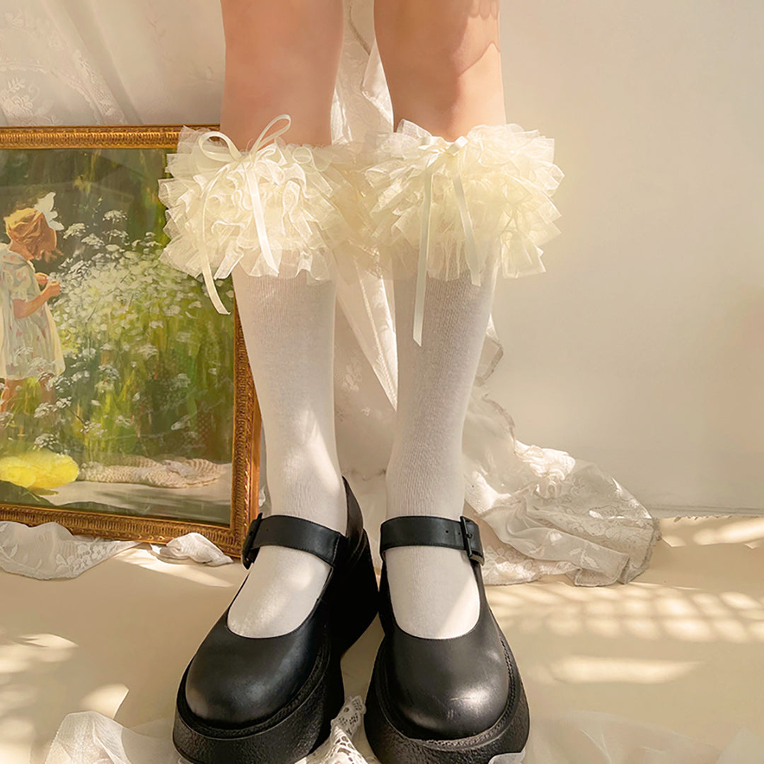 Cake Doll Tulle Flounce Lolita Stockings