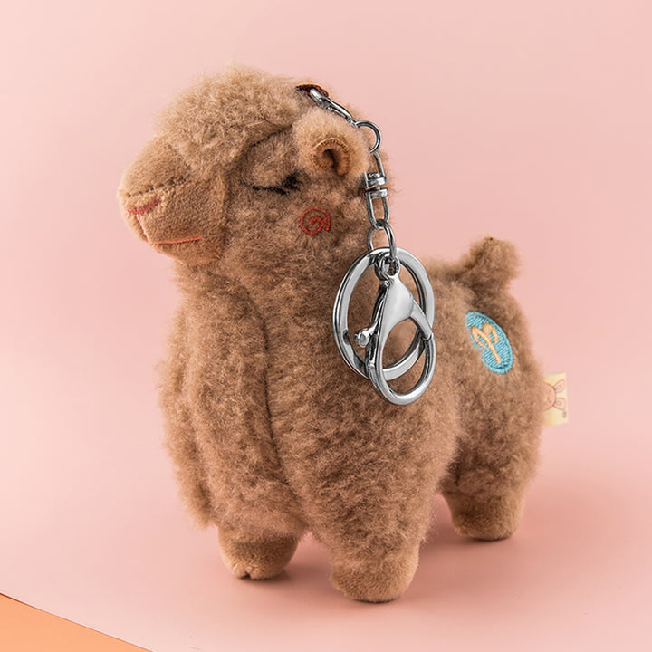 Sassy Alpaca Plush Keychain