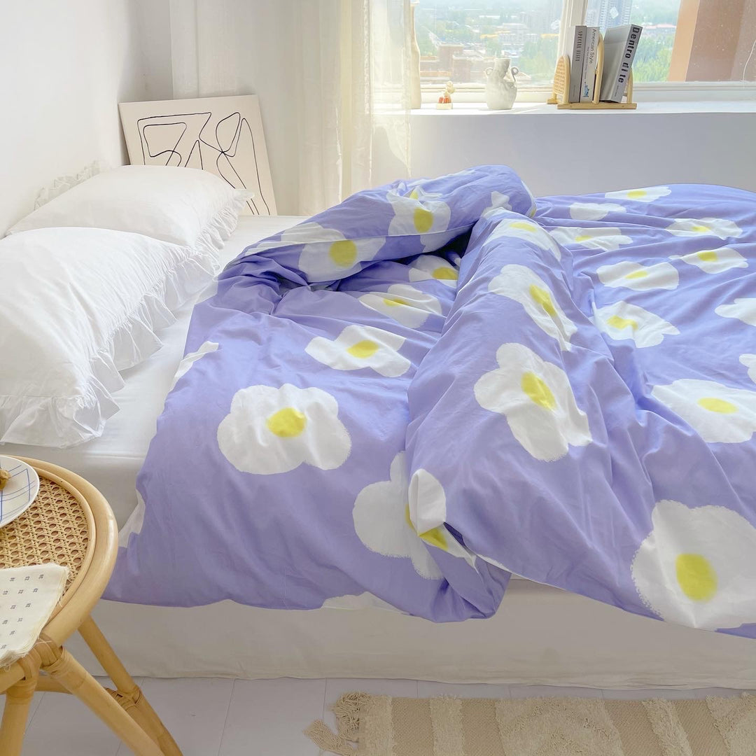 Flowers Lavender Beddings Sheet Set