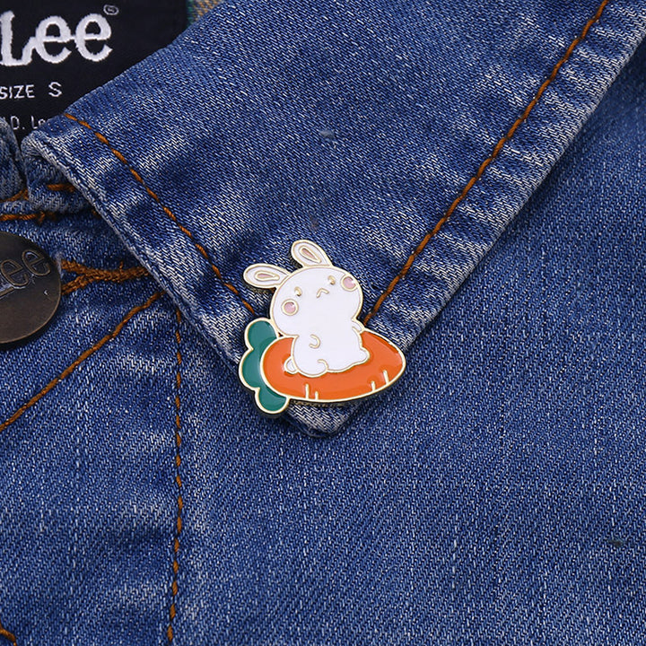 Bunny and Carrots Mini Alloy Pins