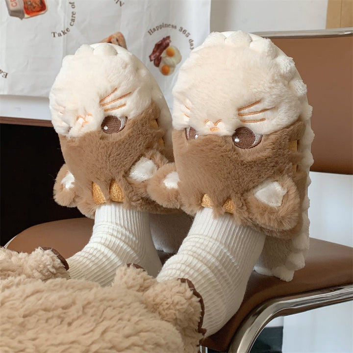Kawaii Kitty Fuzzy Home Slippers