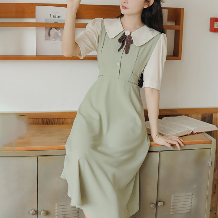Vintage College Style Doll Collar Dress