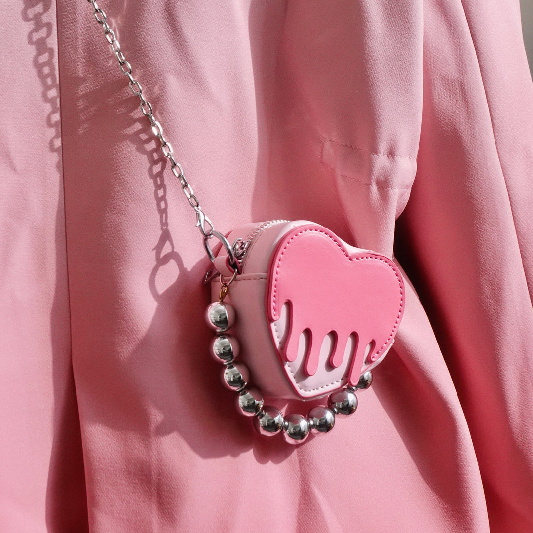 Love Heart Pink Mini Crossbody Bag