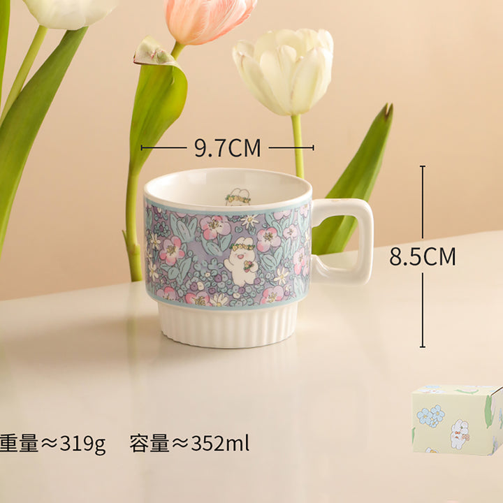 Cute Floral Ceramic Mug