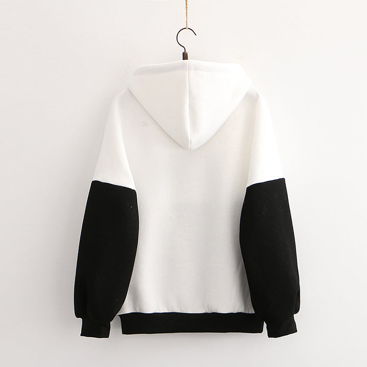 Kitty Claw Print Warm Hoodie with Pocket
