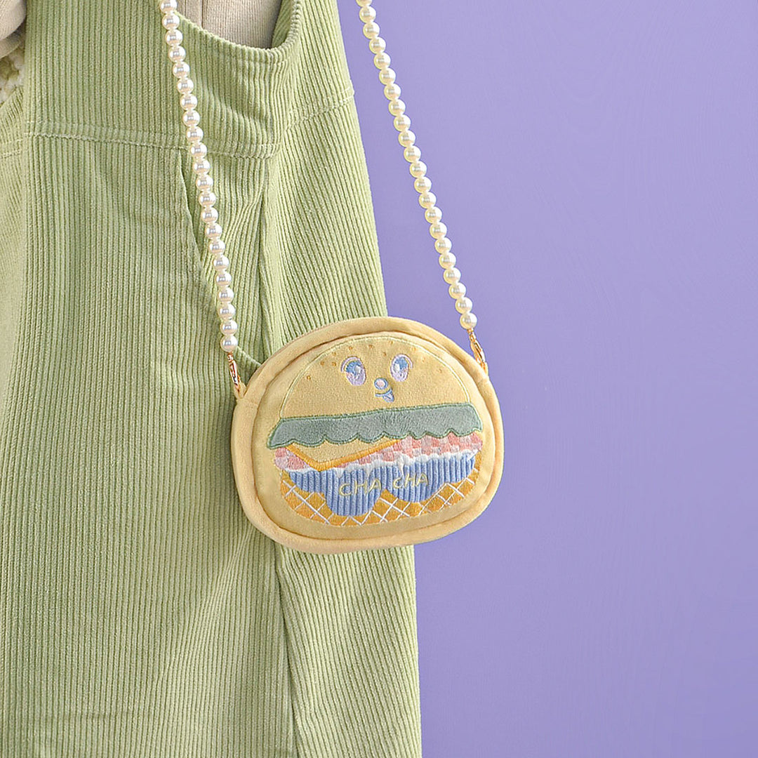 Cute Hamburger Crossbody Coin Purse