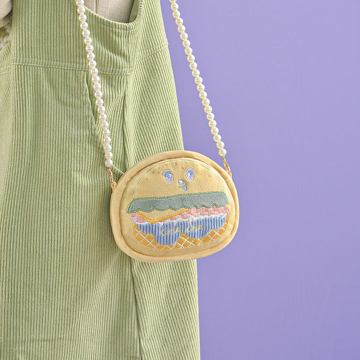 Cute Hamburger Crossbody Coin Purse
