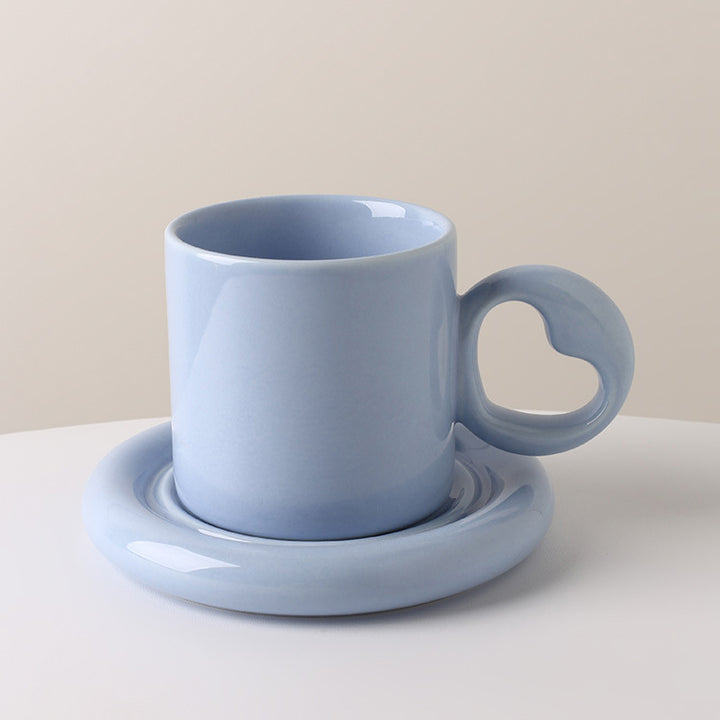 Heart-Shaped Cup and Plate