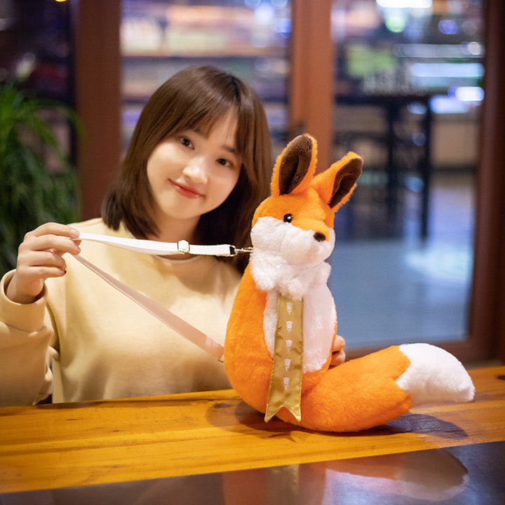 Cute Fox Plush Backpack Shoulder Bag