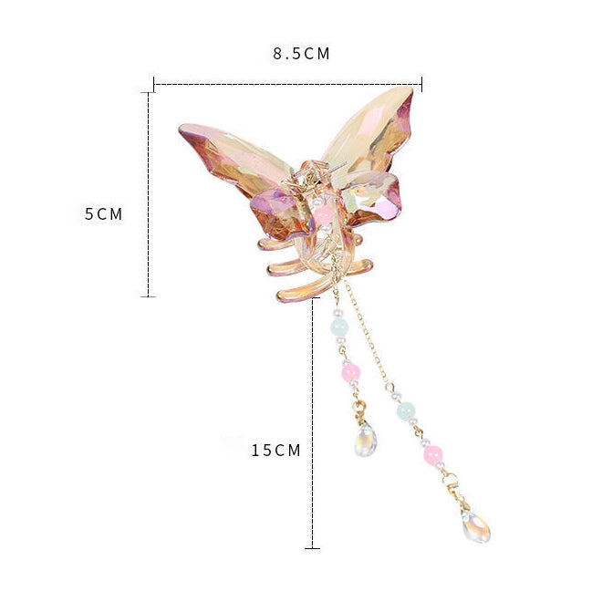 Crystal Butterfly Claw Hair Clip- DOLLIEFAE