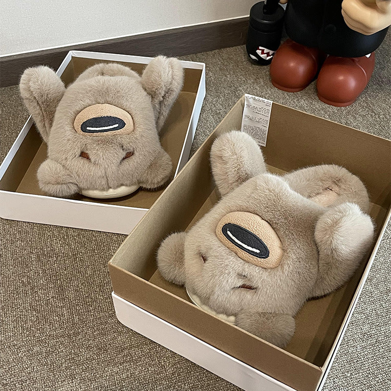 Plush Bear Slippers