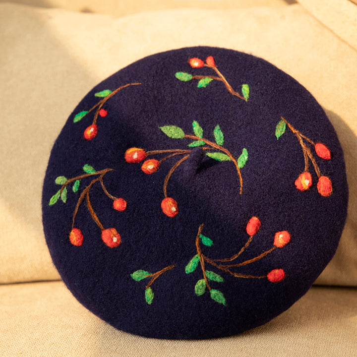 Fruity Cherry Beret Hat