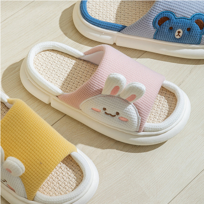Cute Bunny Linen Summer Sandals