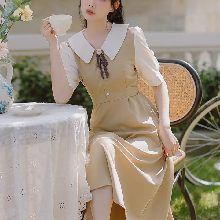 Vintage College Style Doll Collar Dress