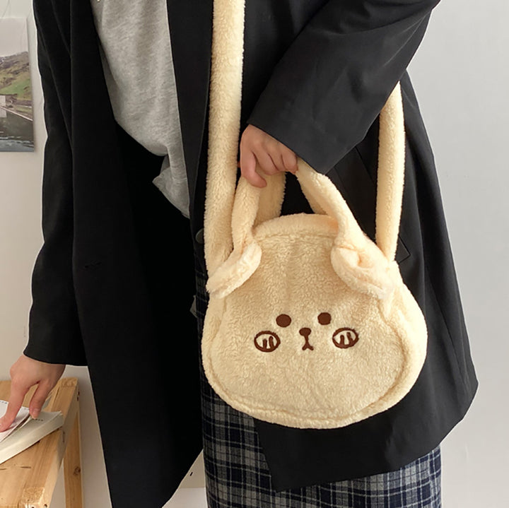 Brown Bear Plush Crossbody Bag