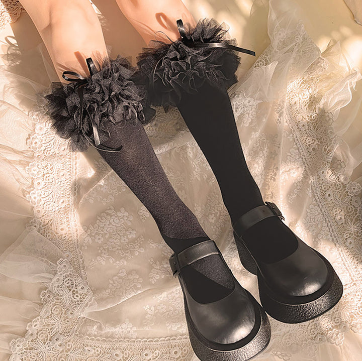 Cake Doll Tulle Flounce Lolita Stockings