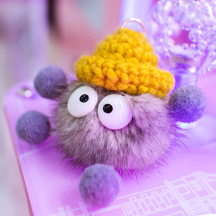 Fuzzy Elfin Ball Bag Keychain