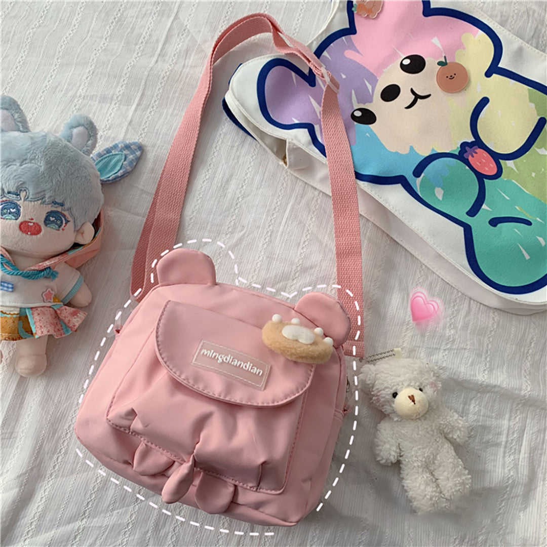Cute Bear Ears Head Mini Crossbody Bag