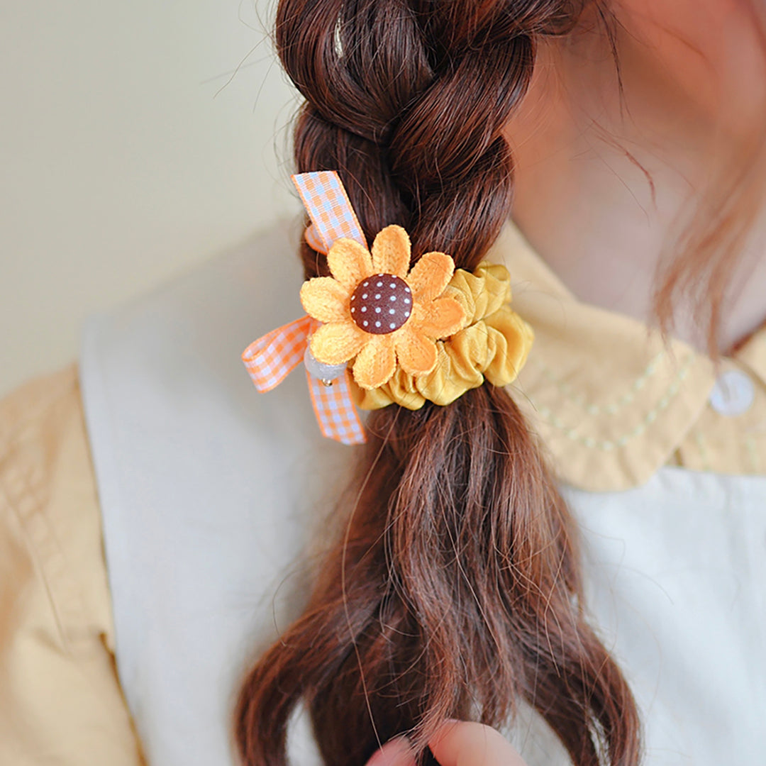 Cute Sunflower Hair Scrunchies