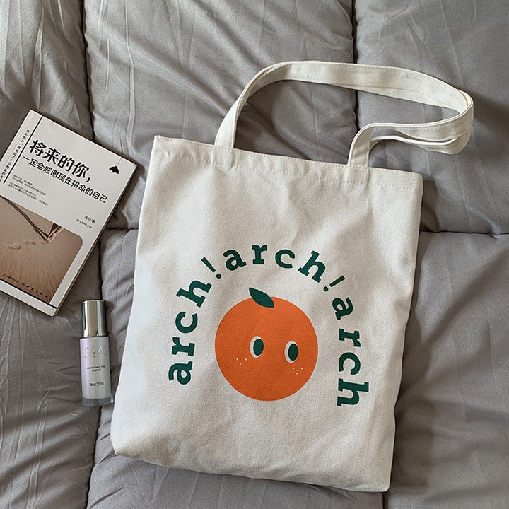 Orange Canvas Tote Bag