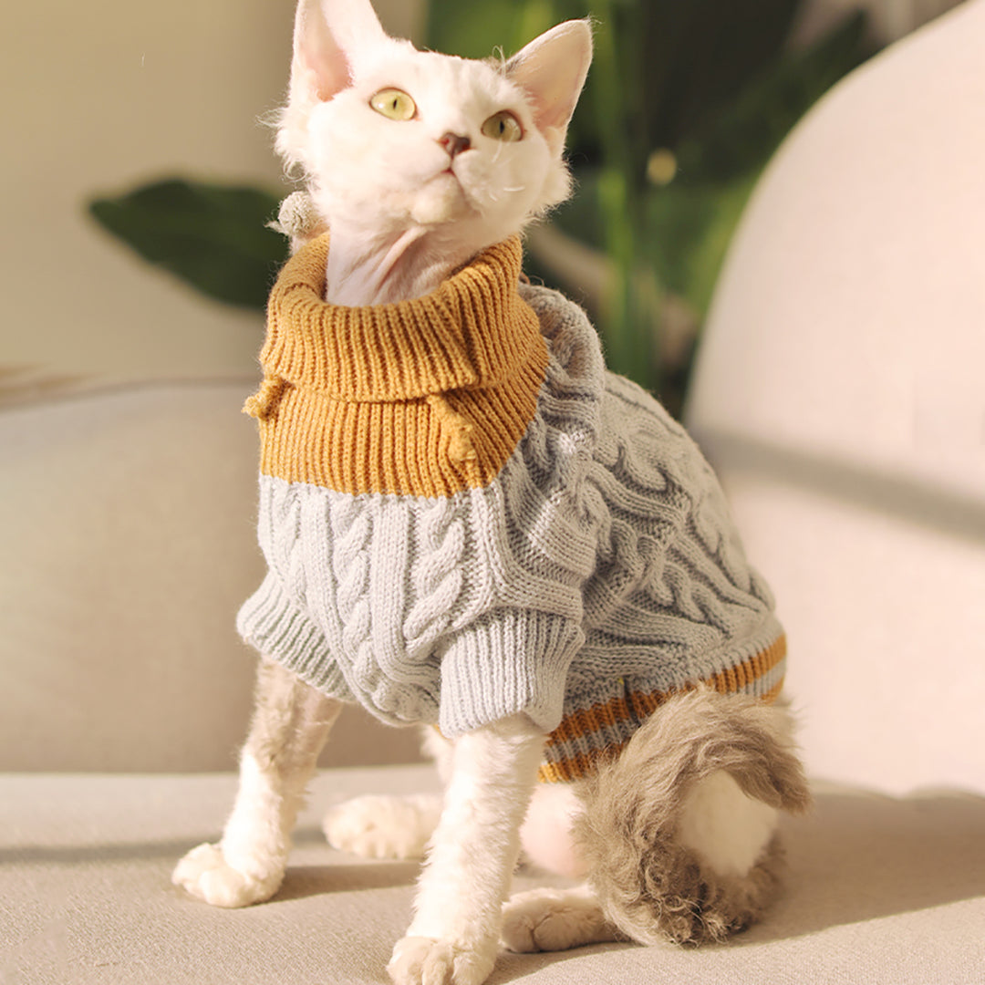 Cute Cat Knitted Sweater - 3 Colors Available - 3 Sizes Available