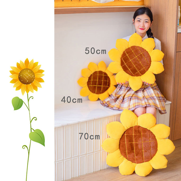 Sunflower Seat Cushion Throw Pillow
